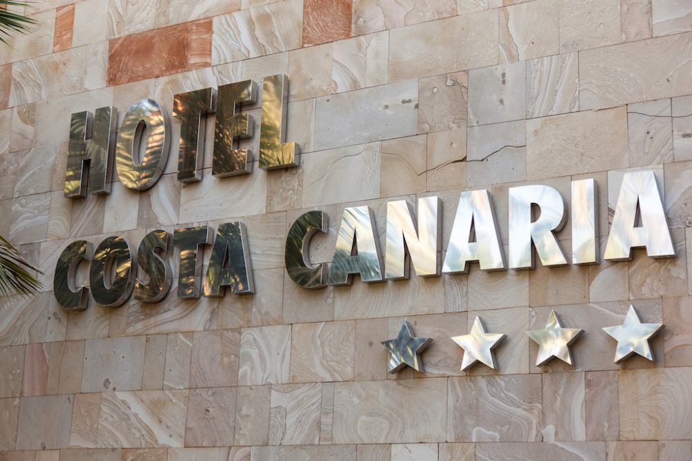 Rótulo corpóreo Hotel Costa Canaria, Gran Canaria