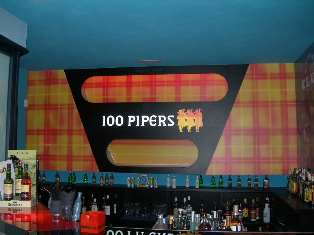 Decoración de contra barra, 100 Pipers Tenerife