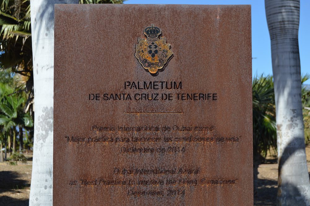 Monolito Conmemorativo, Palmetum Tenerife